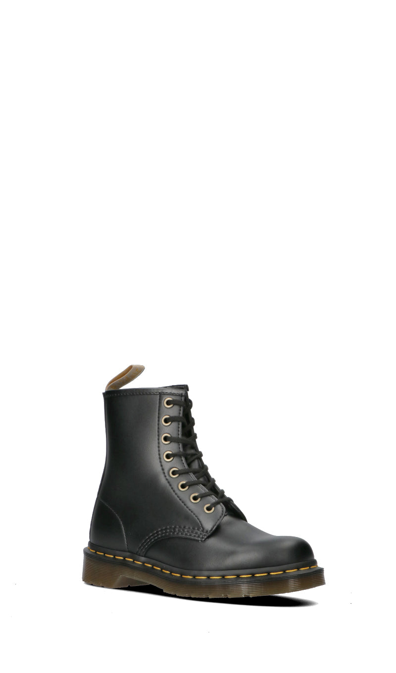 DR. MARTENS Anfibio donna nero in ecopelle