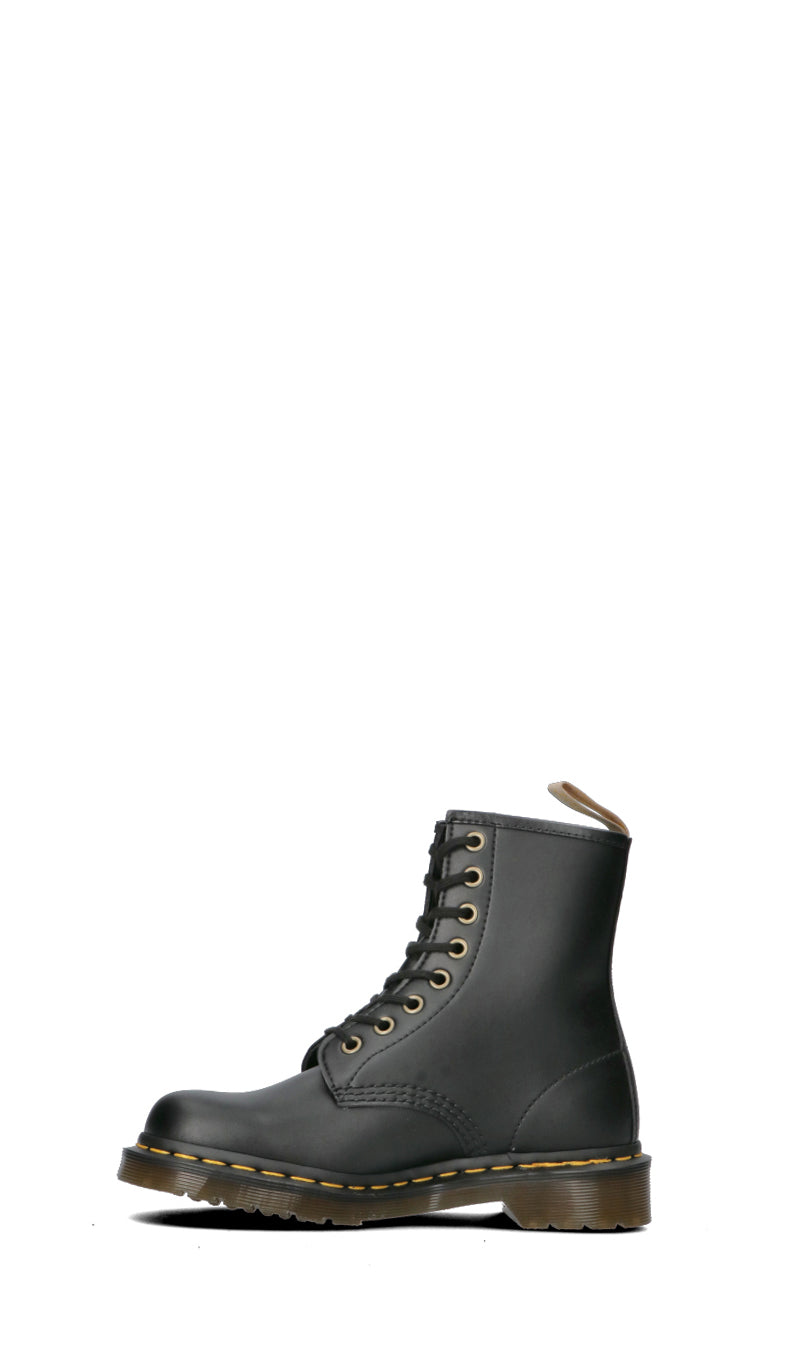 DR. MARTENS Anfibio donna nero in ecopelle