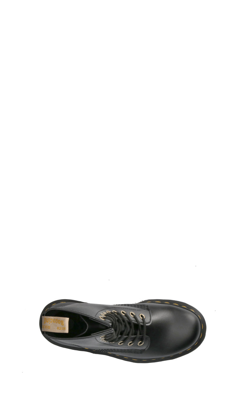 DR. MARTENS Anfibio donna nero in ecopelle