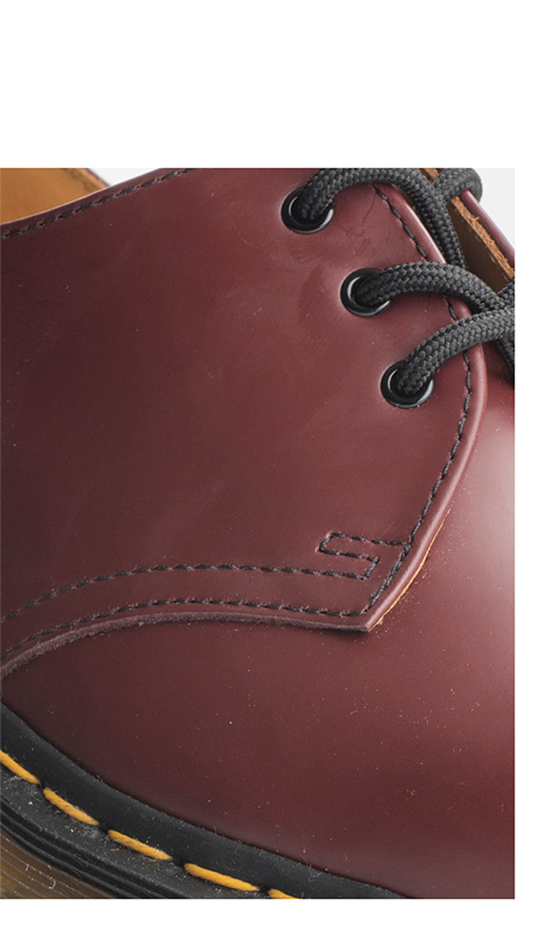DR. MARTENS Stringata donna bordeaux in pelle
