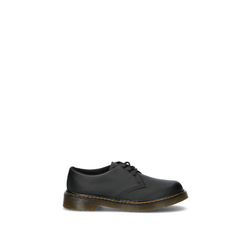 DR. MARTENS Stringata ragazzo nera in pelle