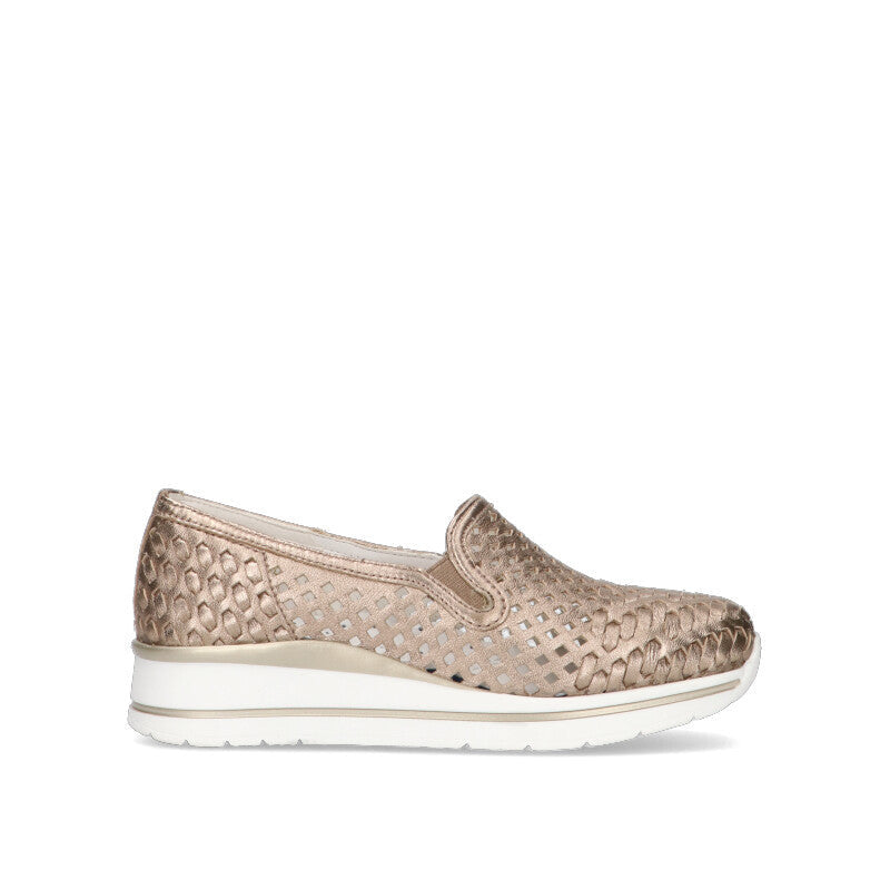 CAMILA Scarpa comfort donna oro in pelle