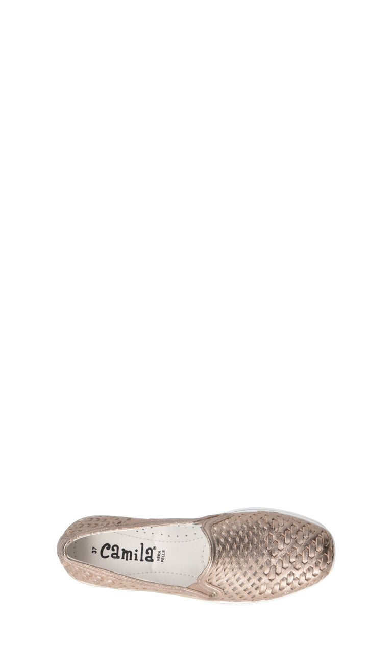 CAMILA Scarpa comfort donna oro in pelle