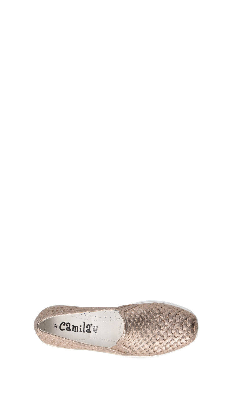 CAMILA Scarpa comfort donna oro in pelle