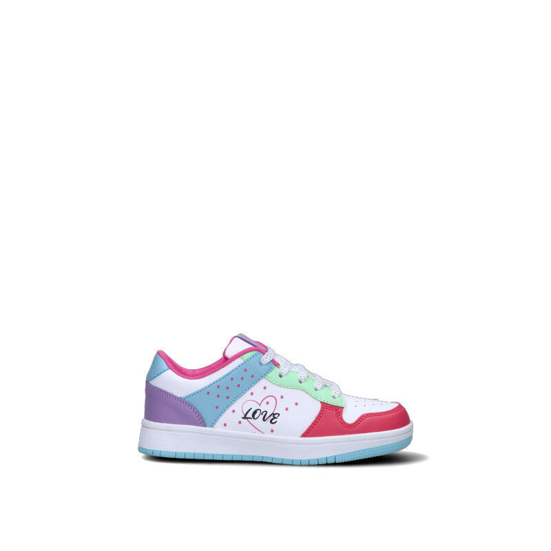 CANTASTORIE Sneaker bimba bianca/fuxia/acquamarina/viola/azzurra