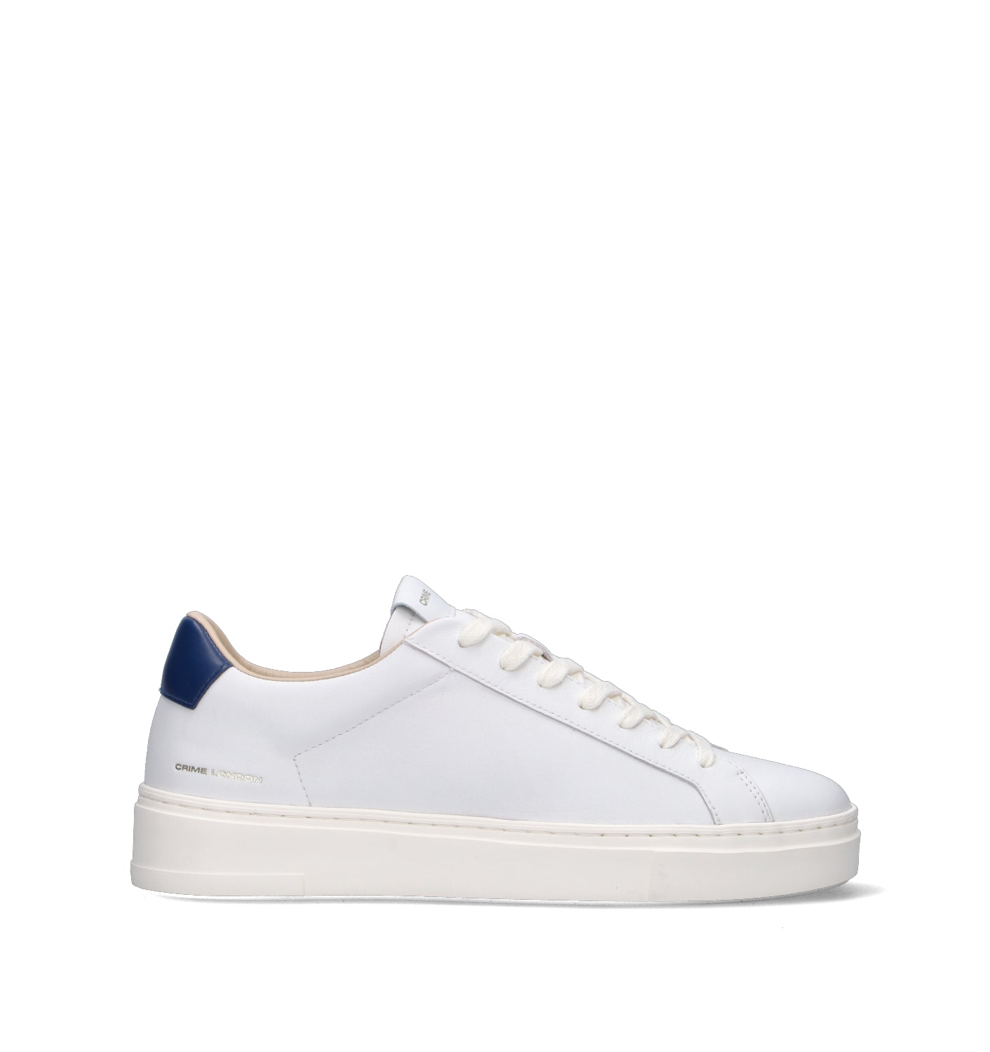 CRIME Sneaker uomo bianca in pelle