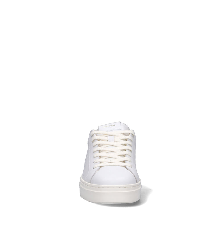 CRIME Sneaker uomo bianca in pelle