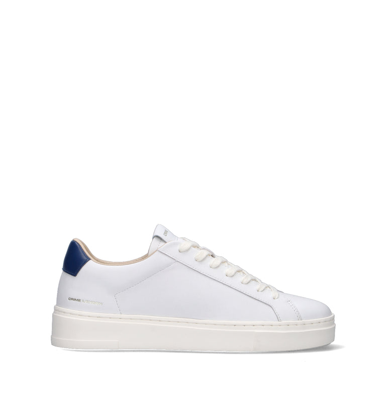 CRIME Sneaker uomo bianca in pelle
