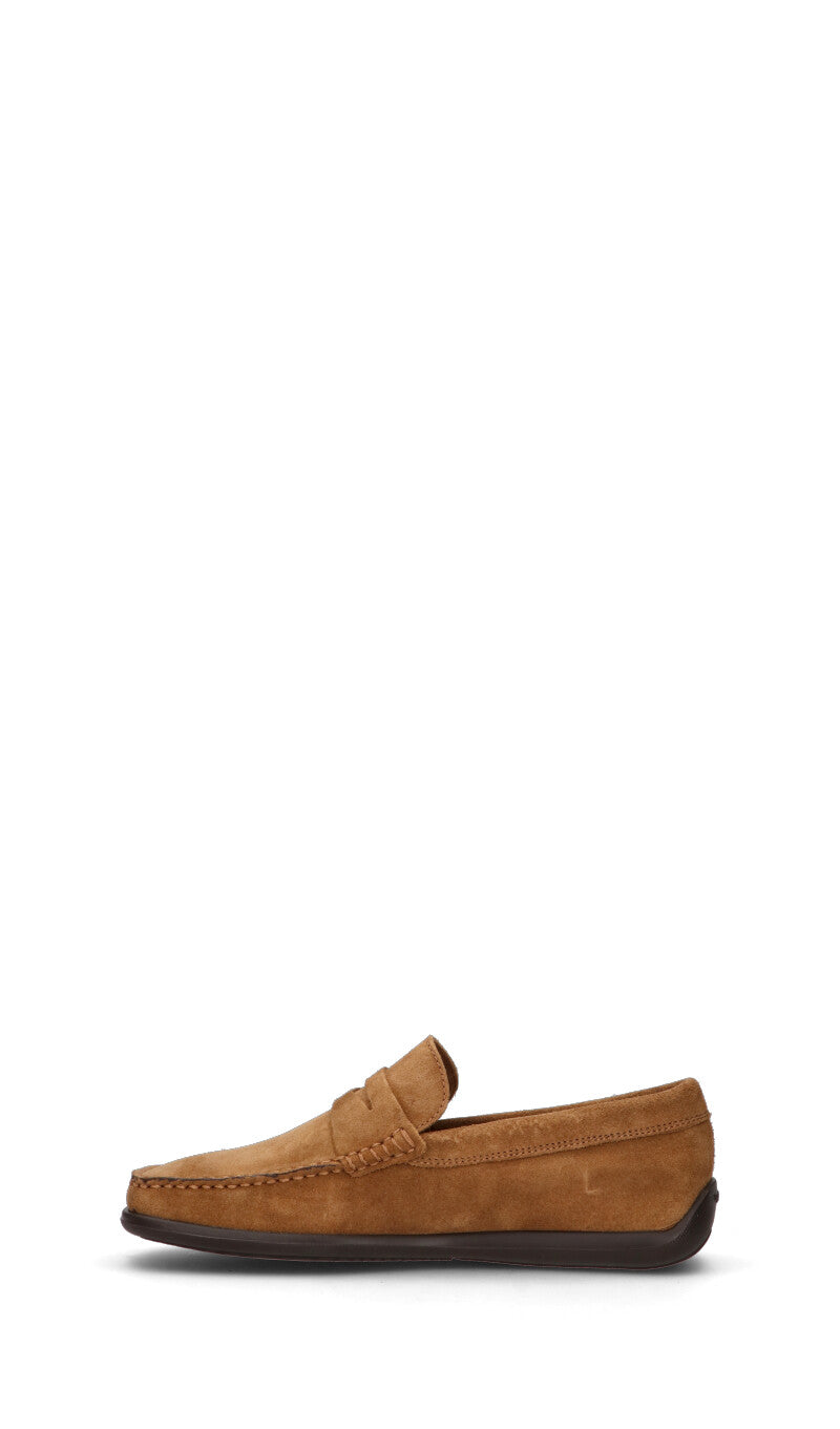 FRAU Mocassino uomo marrone in suede