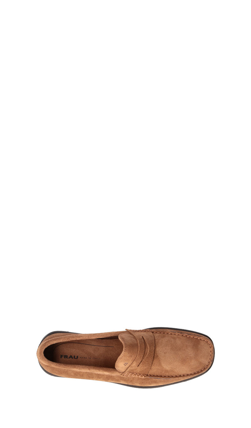 FRAU Mocassino uomo marrone in suede