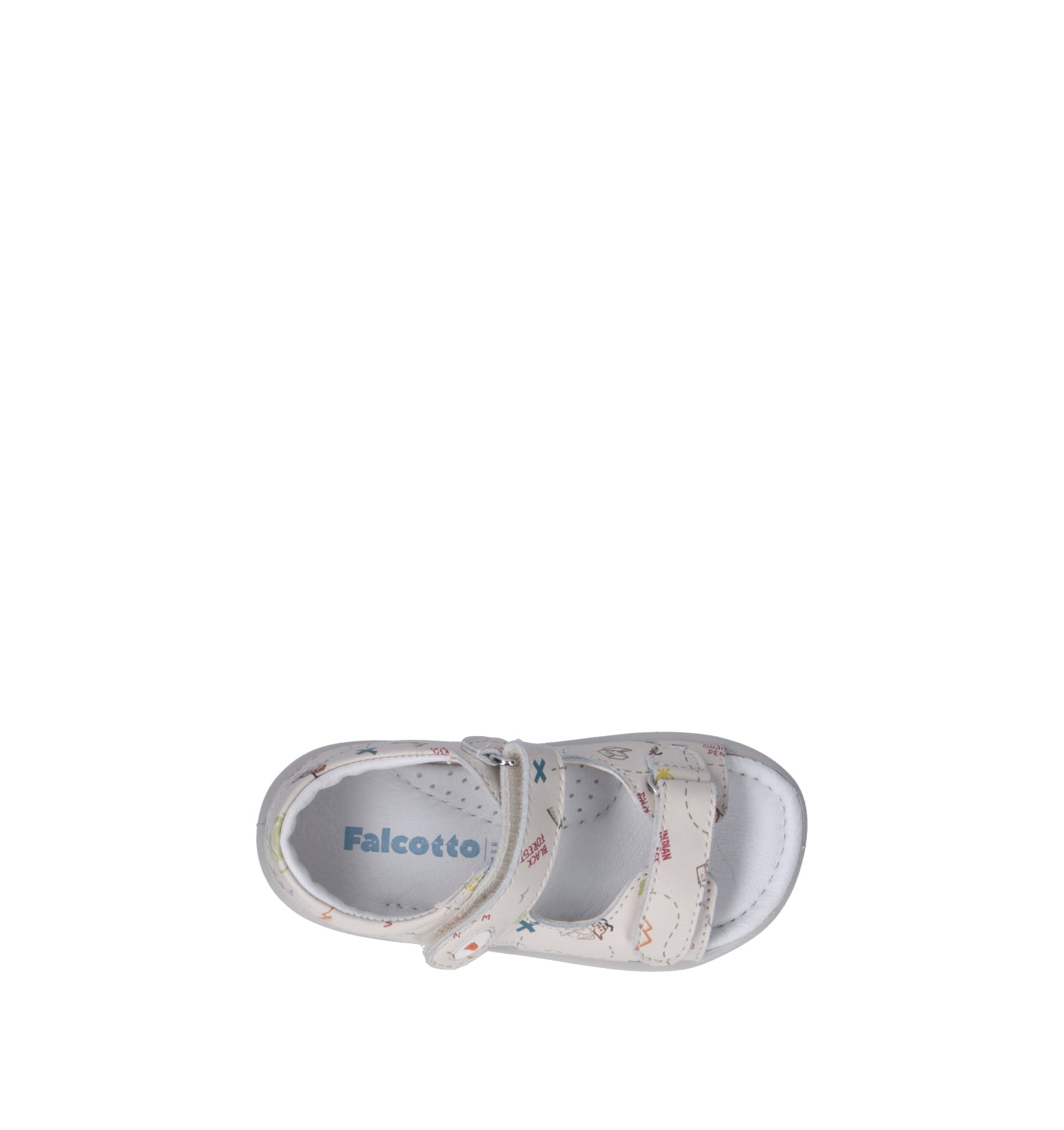 FALCOTTO Sandalo bimba bianco in pelle