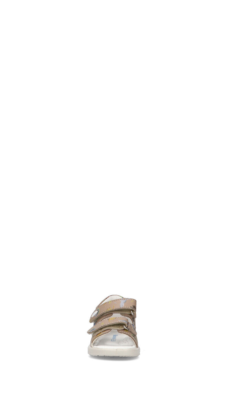 FALCOTTO Sandalo bimbo beige in pelle