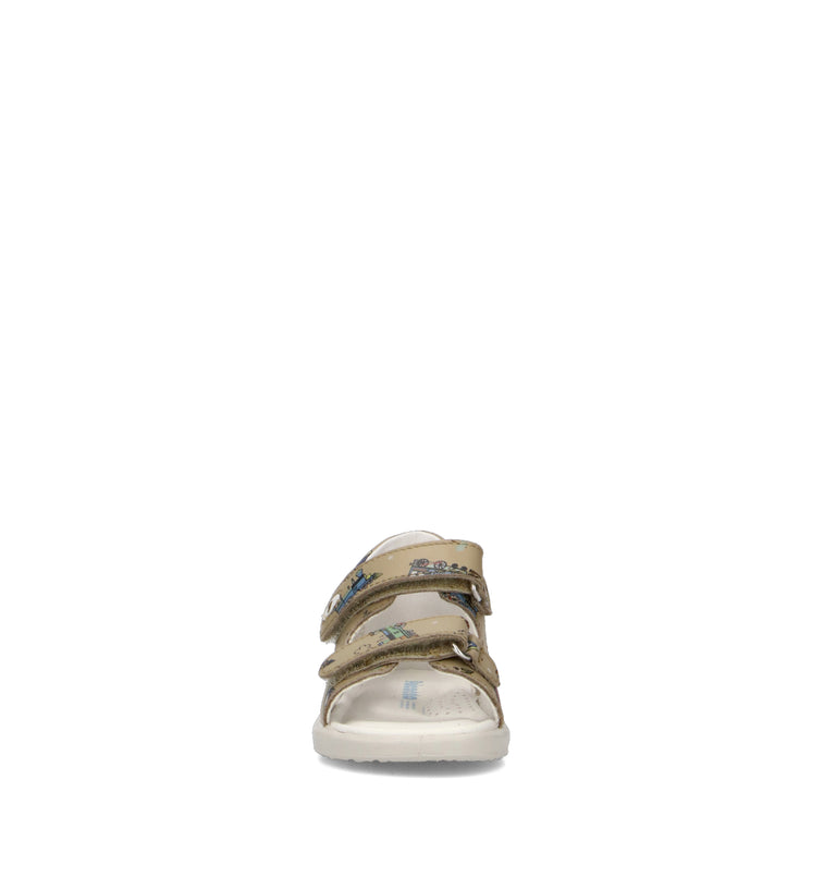 FALCOTTO Sandalo bimbo beige in pelle