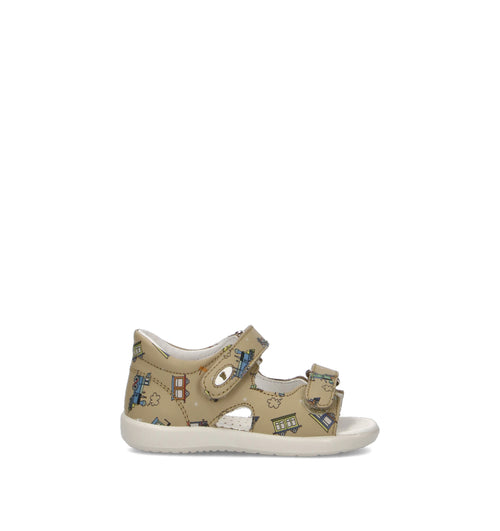 FALCOTTO Sandalo bimbo beige in pelle