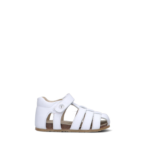 FALCOTTO Sandalo bimba bianco in pelle