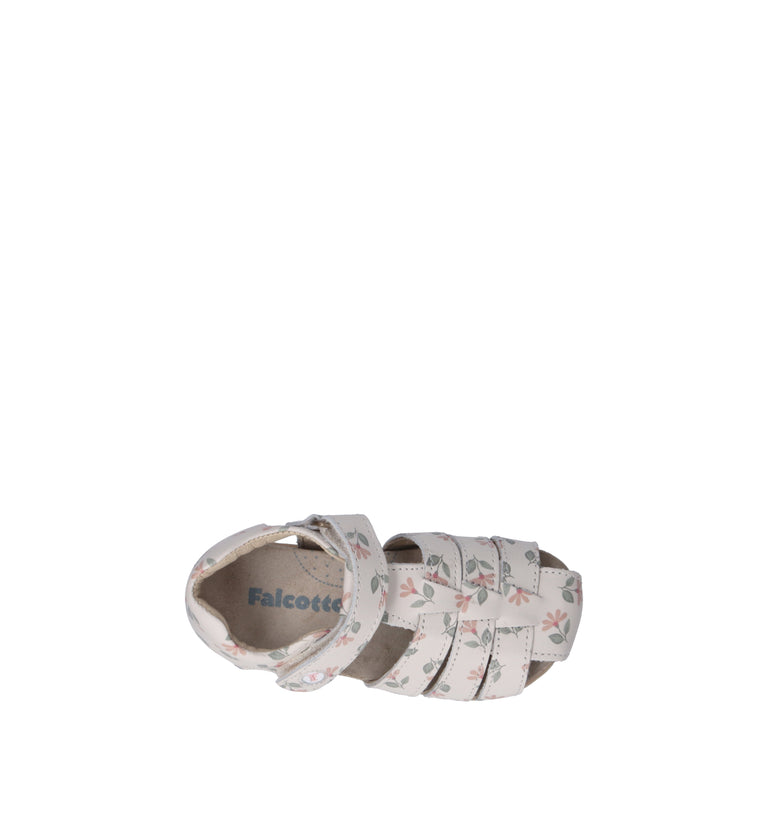 FALCOTTO Sandalo bimba panna in pelle