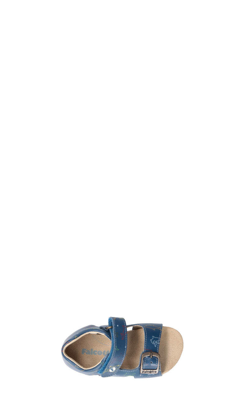 FALCOTTO Sandalo bimbo blu in pelle