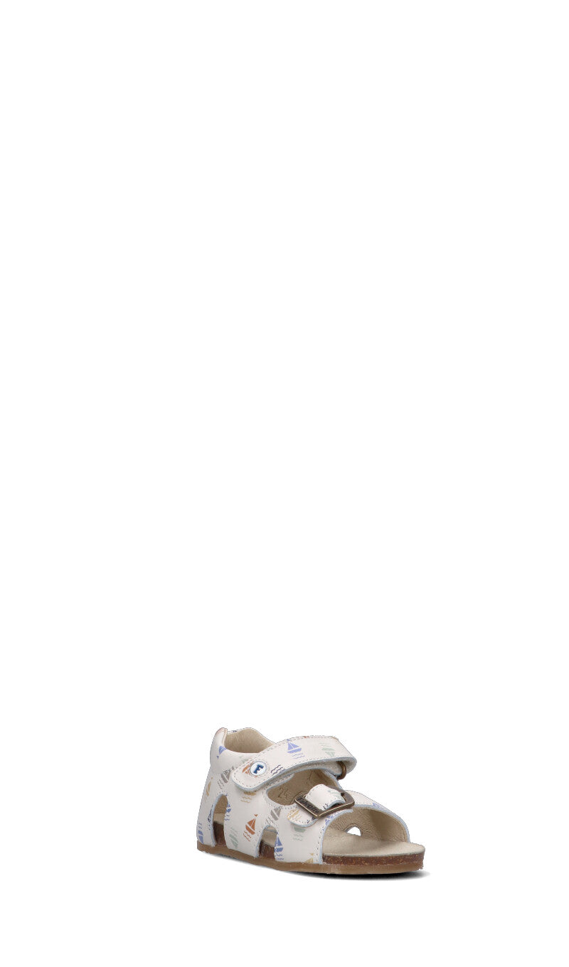 FALCOTTO Sandalo bimbo bianco in pelle