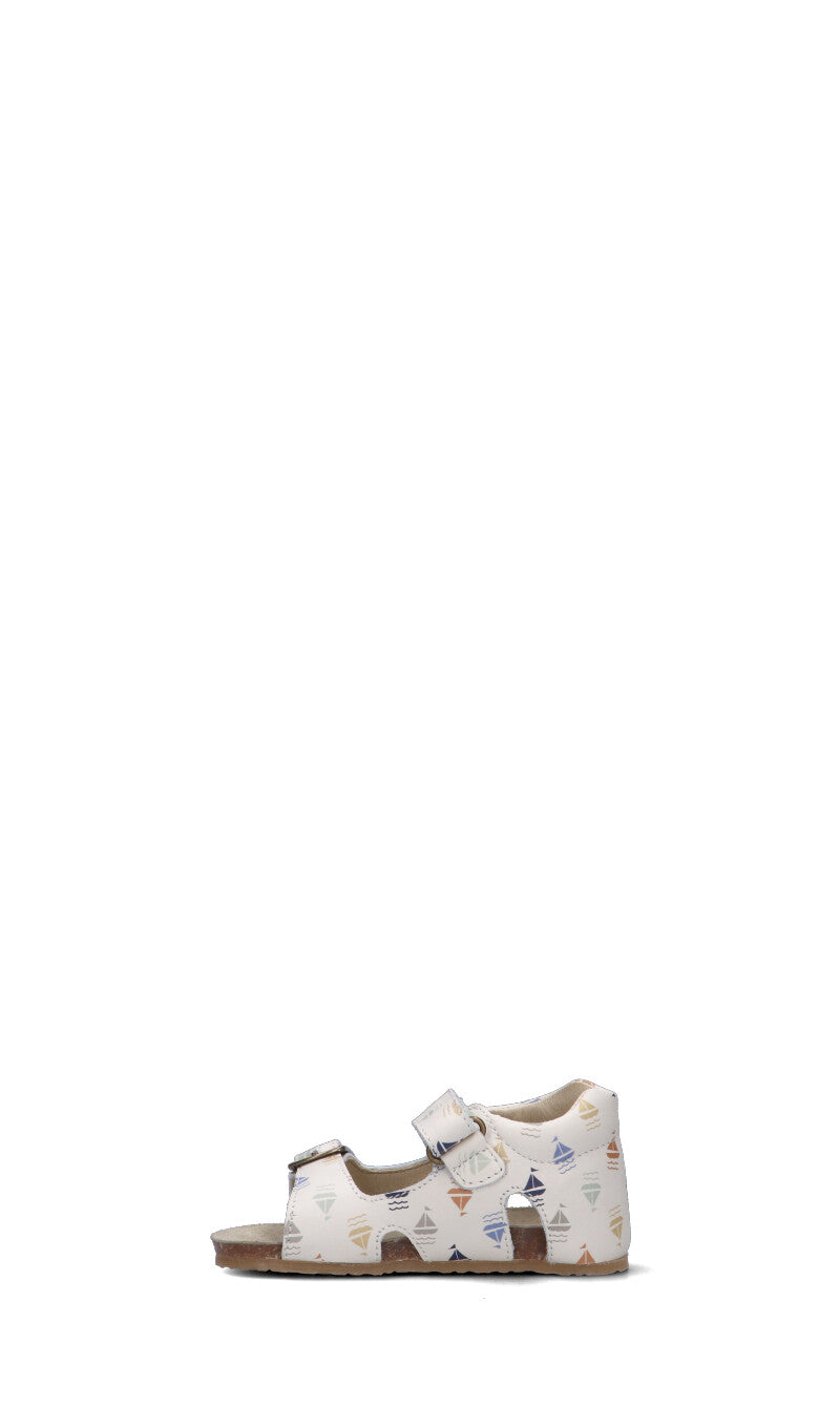 FALCOTTO Sandalo bimbo bianco in pelle