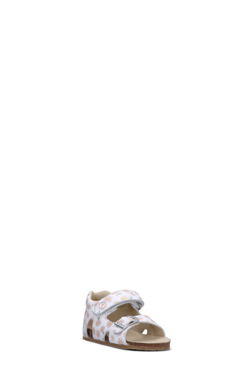 FALCOTTO Sandalo bimba bianco in pelle