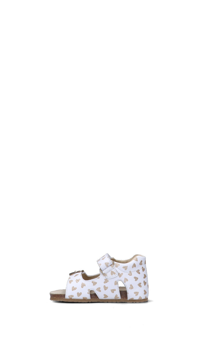 FALCOTTO Sandalo bimba bianco in pelle