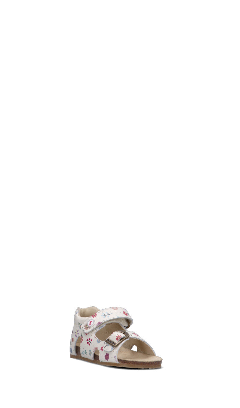 FALCOTTO Sandalo bimba bianco in pelle