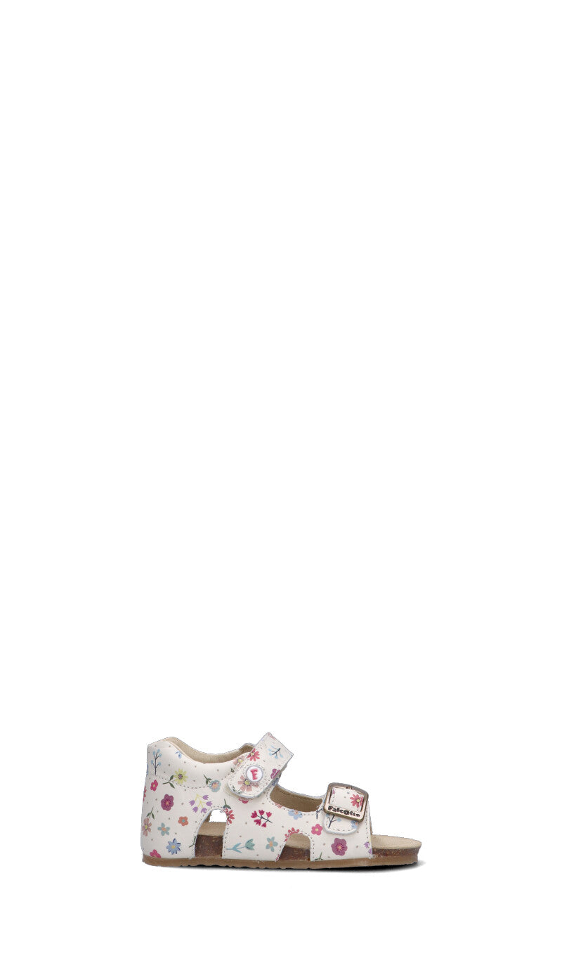 FALCOTTO Sandalo bimba bianco in pelle
