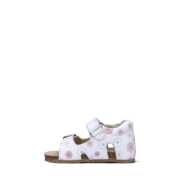 FALCOTTO Sandalo bimba bianco/rosa in pelle