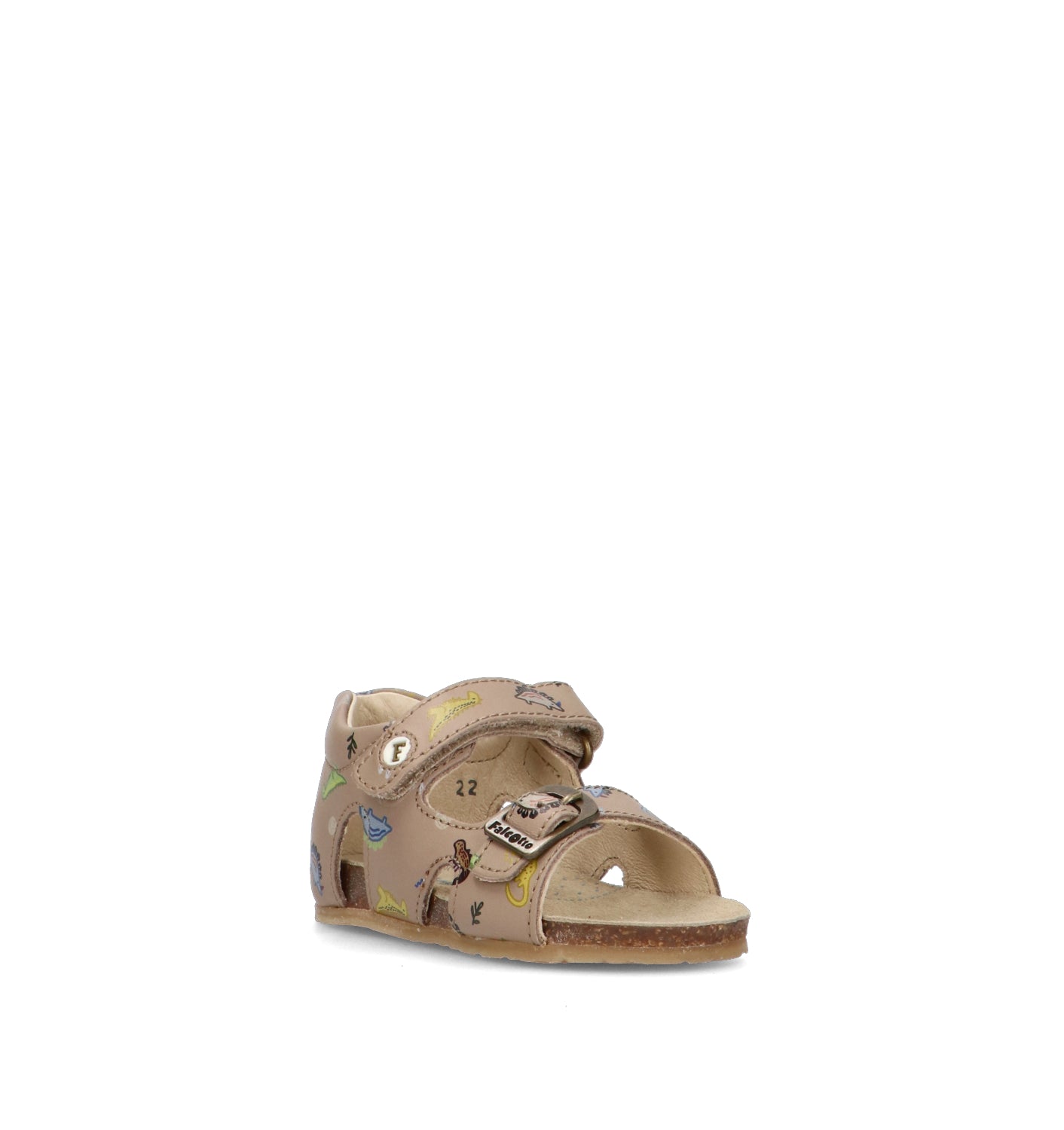 FALCOTTO Sandalo bimbo taupe in pelle