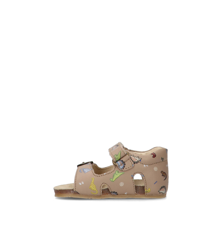 FALCOTTO Sandalo bimbo taupe in pelle