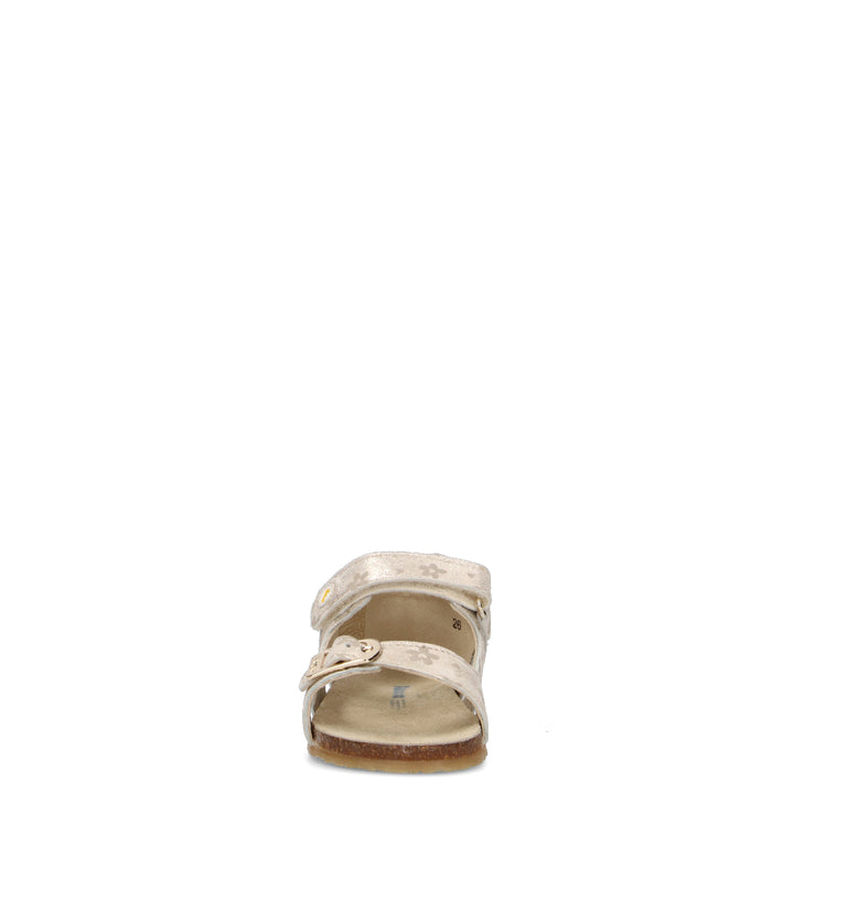 FALCOTTO Sandalo bimba platino in pelle