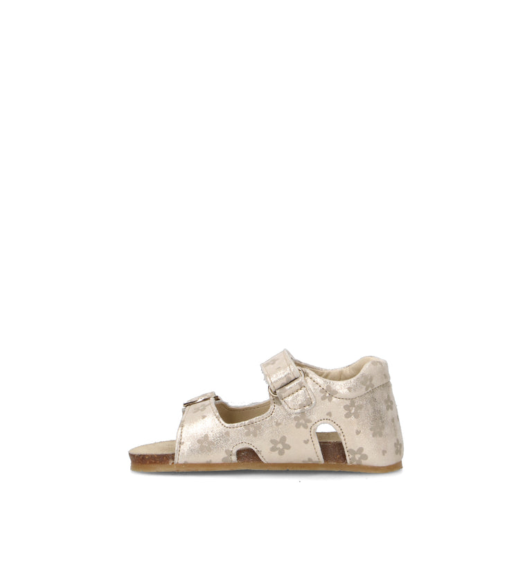 FALCOTTO Sandalo bimba platino in pelle