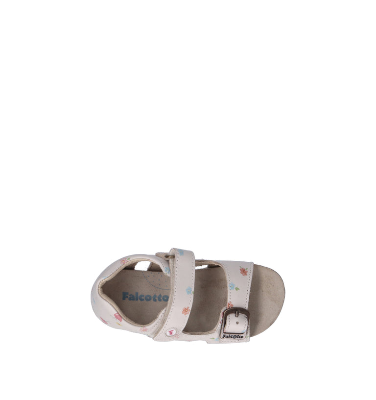 FALCOTTO Sandalo bimba panna in pelle