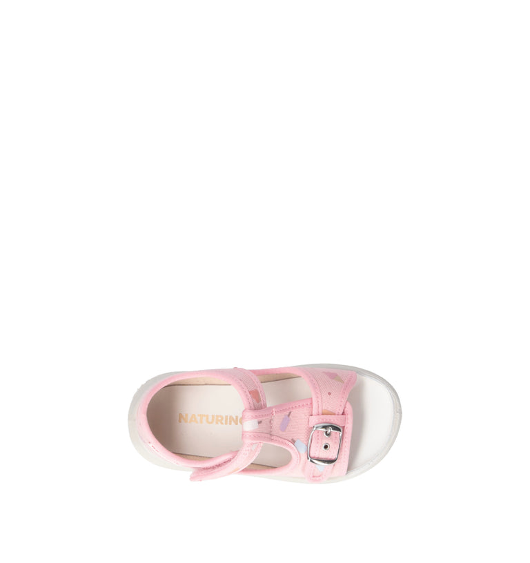NATURINO Sandalo bimba rosa in pelle