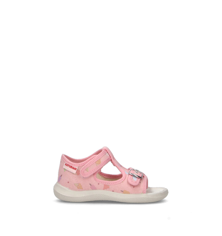 NATURINO Sandalo bimba rosa in pelle