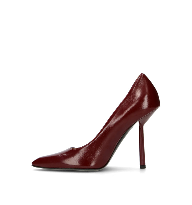 WO MILANO Décolleté donna bordeaux in pelle