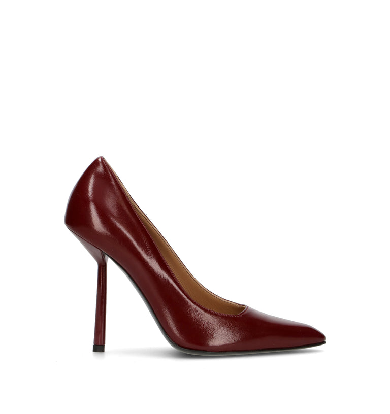 WO MILANO Décolleté donna bordeaux in pelle