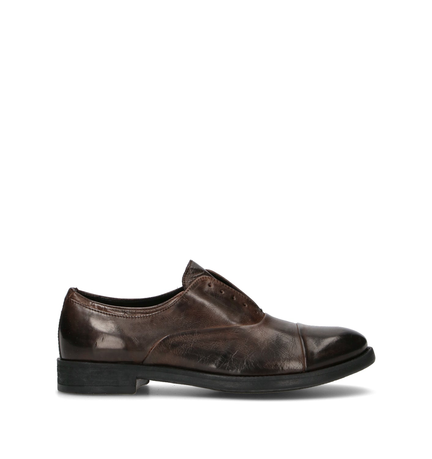 PAWELK'S Stringata uomo marrone in pelle