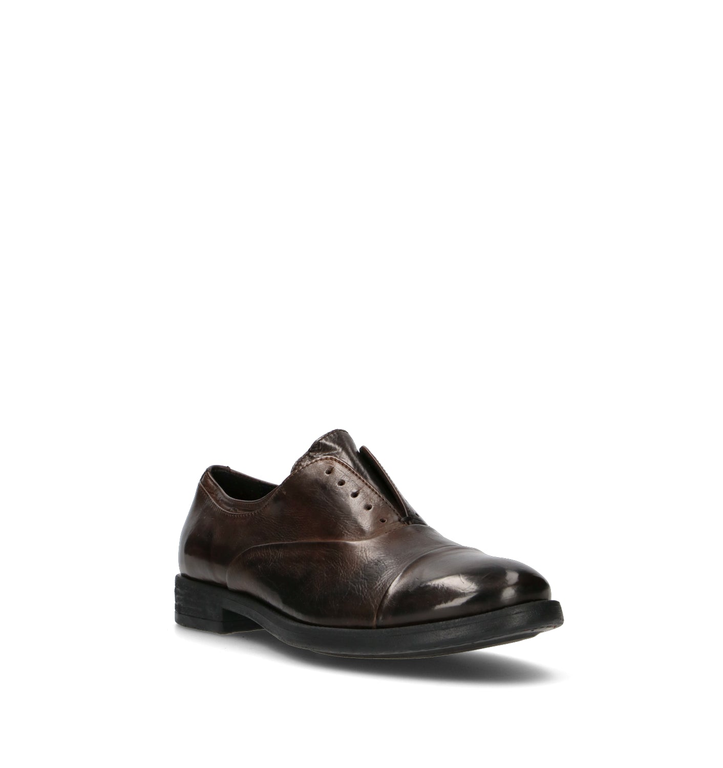 PAWELK'S Stringata uomo marrone in pelle