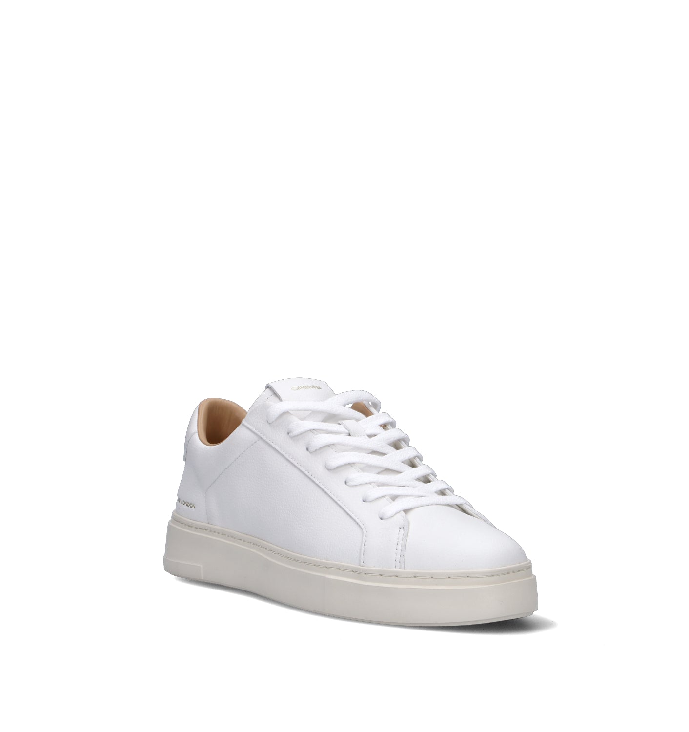 CRIME Sneaker uomo bianca in pelle