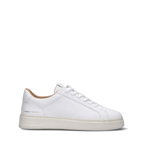 CRIME Sneaker uomo bianca in pelle