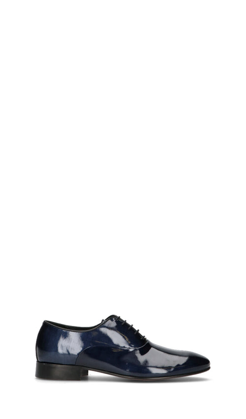 EVEET Stringata uomo blu in pelle