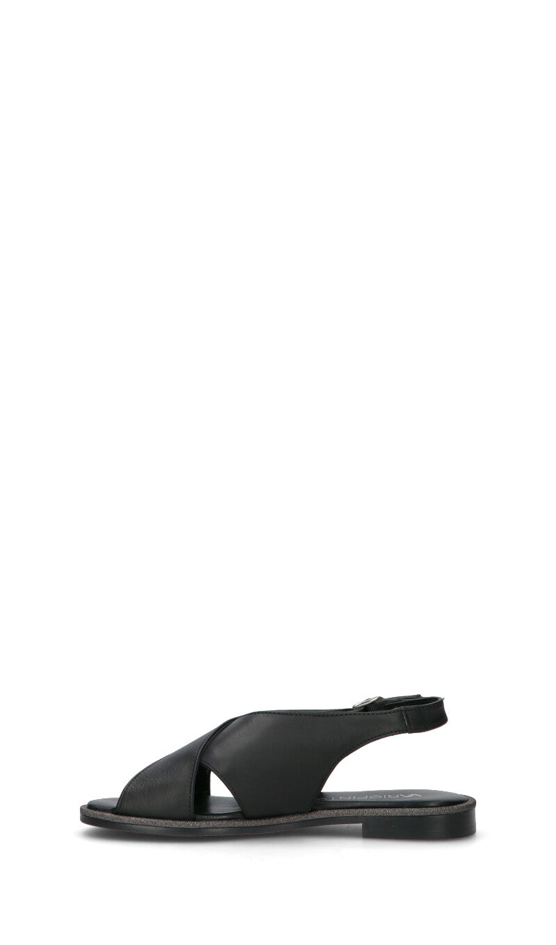 VARIOPINTO Sandalo donna nero in pelle