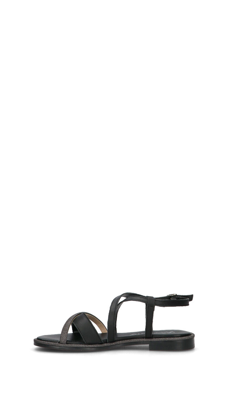 VARIOPINTO Sandalo donna nero in pelle