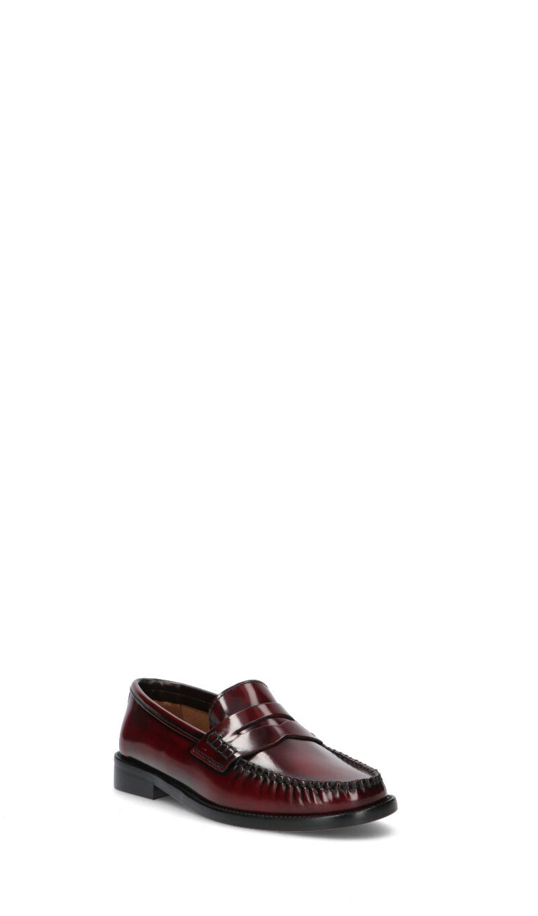 PASTORET Mocassino donna bordeaux in pelle