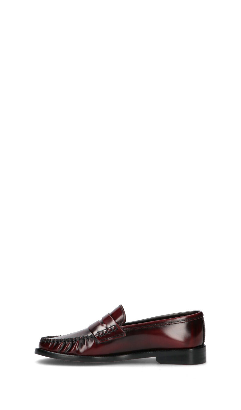 PASTORET Mocassino donna bordeaux in pelle