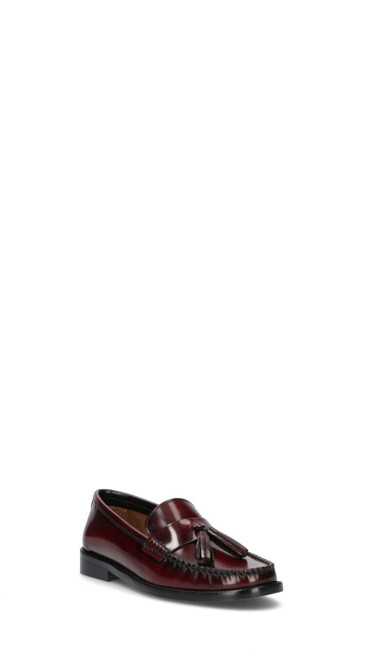 PASTORET Mocassino donna bordeaux in pelle