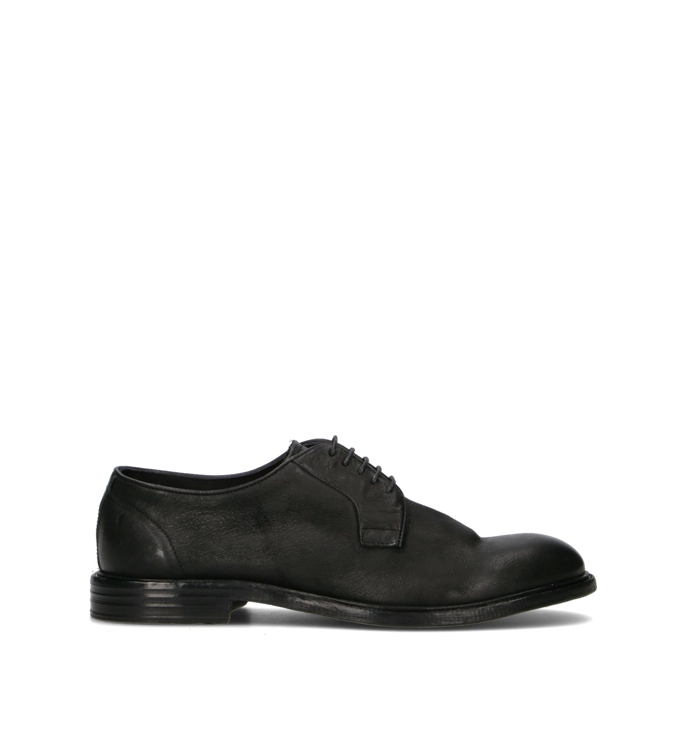 PAWELK'S Stringata uomo nera in pelle