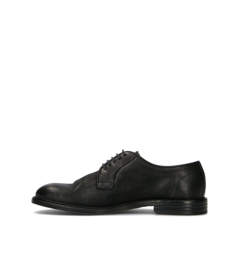 PAWELK'S Stringata uomo nera in pelle