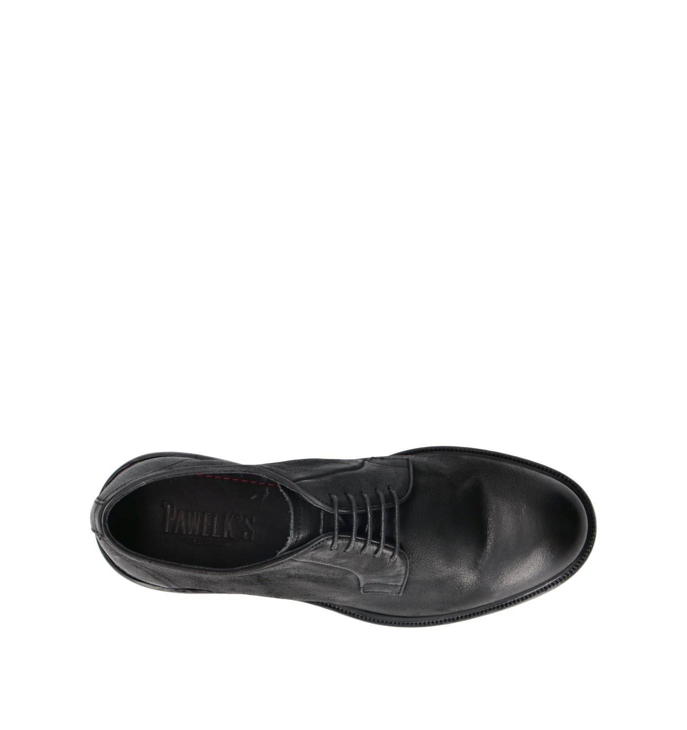 PAWELK'S Stringata uomo nera in pelle